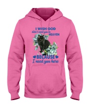 Black cat i need you cat lover cat mom Hooded Sweatshirt tile
