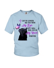 Black cat feel you in my heart gift for cat mom Youth T-Shirt tile