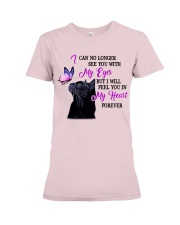 Black cat feel you in my heart gift for cat mom Premium Fit Ladies Tee tile