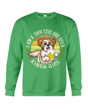 Shih Tzu Kinda girl Gift for you Crewneck Sweatshirt tile