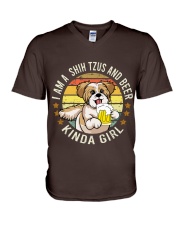 Shih Tzu Kinda girl Gift for you V-Neck T-Shirt tile