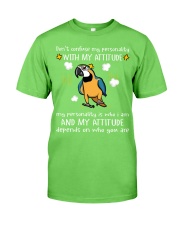 Blue and Gold Macaw dont confuse Classic T-Shirt tile