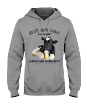 Cow And Beer make me happy Gift for you Hooded Sweatshirt tile