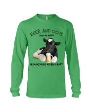 Cow And Beer make me happy Gift for you Long Sleeve Tee tile
