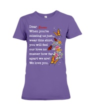 Nana when you are missing us person personalized Premium Fit Ladies Tee tile