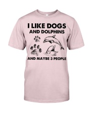 Dolphin and dog three people 251 Premium Fit Mens Tee tile