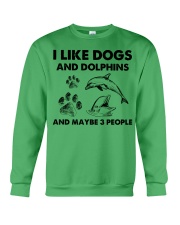 Dolphin and dog three people 251 Crewneck Sweatshirt tile