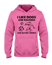 Dolphin and dog three people 251 Hooded Sweatshirt tile