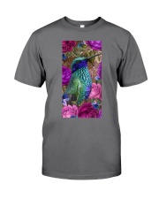 Hummingbird rose cus1 for hummingbird lover Premium Fit Mens Tee tile