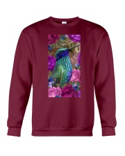 Hummingbird rose cus1 for hummingbird lover Crewneck Sweatshirt tile