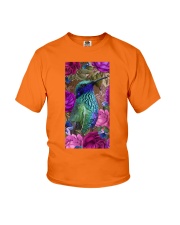 Hummingbird rose cus1 for hummingbird lover Youth T-Shirt tile