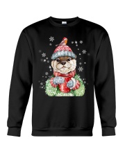 Otter warm winter christmas gift for otter lover Crewneck Sweatshirt front