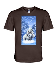fn elephant winter sky phone case V-Neck T-Shirt tile