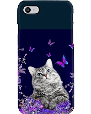 Cat flowers lavenders cat lovers Phone Case tile