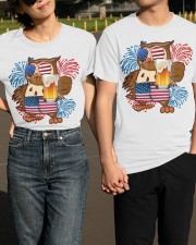 Owl america cheer owl lovers Classic T-Shirt apparel-classic-tshirt-lifestyle-front-146
