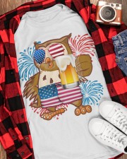 Owl america cheer owl lovers Classic T-Shirt apparel-classic-tshirt-lifestyle-front-163