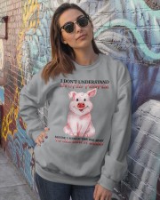 Pig dont understand stupid people Crewneck Sweatshirt lifestyle-unisex-sweatshirt-front-3