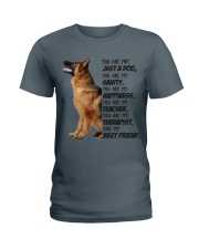 German shepherd my best friend gift for dog mom Ladies T-Shirt tile