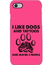 Tattoo and dog three people Phone Case tile
