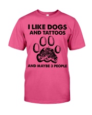 Tattoo and dog three people Premium Fit Mens Tee tile