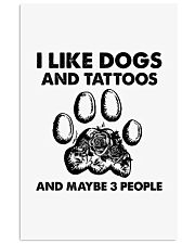 Tattoo and dog three people Vertical Poster tile