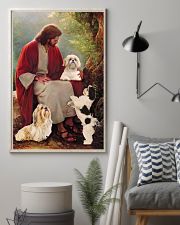 Shih Tzu Sitting with Him on Eden Garden 11x17 Poster lifestyle-poster-1