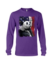Panda butterfly on nose panda lovers Long Sleeve Tee tile