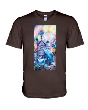 Dolphin Wonderful firework Gift for you V-Neck T-Shirt tile