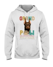 Doberman grand paw Doberman lovers dog moms Hooded Sweatshirt tile