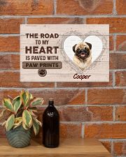Pug Road to my heart paved with paw print Personalized 17x11 Poster poster-landscape-17x11-lifestyle-23