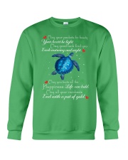 Turtle may your pockets be heavy turtle lover Crewneck Sweatshirt tile