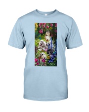 Shih tzu roses shih tzu lover dog mom Classic T-Shirt tile