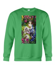 Shih tzu roses shih tzu lover dog mom Crewneck Sweatshirt tile