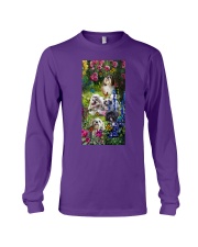 Shih tzu roses shih tzu lover dog mom Long Sleeve Tee tile