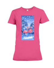 ln flamingo winter sky phone case Premium Fit Ladies Tee tile