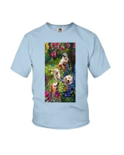 Golden retriever roses golden retriever lover Youth T-Shirt tile