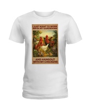 Chickens my garden chicken lovers Ladies T-Shirt tile