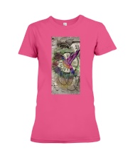 Hummingbird Vintage clock Gift for you Premium Fit Ladies Tee tile