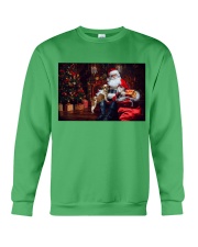 Shih tzu and Santa Christmas gift pine dog lover Crewneck Sweatshirt tile