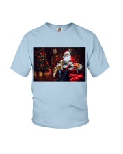 Shih tzu and Santa Christmas gift pine dog lover Youth T-Shirt tile