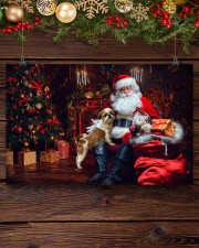 Shih tzu and Santa Christmas gift pine dog lover 17x11 Poster aos-poster-landscape-17x11-lifestyle-27