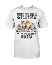 Cat they call me mom cat lovers cat moms Classic T-Shirt front
