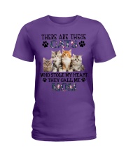Cat they call me mom cat lovers cat moms Ladies T-Shirt tile