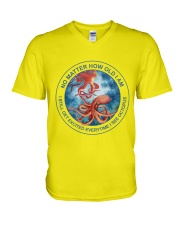 Octopus No Matter gift for octopus lover V-Neck T-Shirt tile