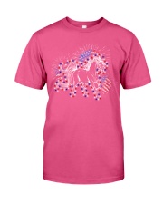 Horse flag fireworks horse lovers Premium Fit Mens Tee tile