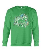 Horse flag fireworks horse lovers Crewneck Sweatshirt tile
