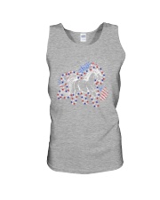 Horse flag fireworks horse lovers Unisex Tank tile