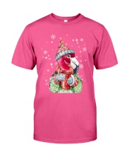 Flamingo warm winter christmas bird lover Classic T-Shirt tile