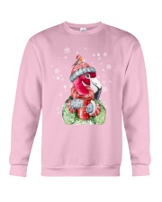Flamingo warm winter christmas bird lover Crewneck Sweatshirt tile