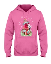 Flamingo warm winter christmas bird lover Hooded Sweatshirt tile